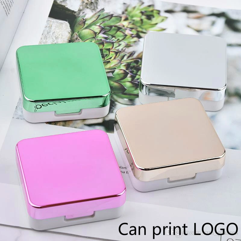 Цветной чехол для контактных линз с зеркалом женская коробка красивых глаз контейнер Милая можно