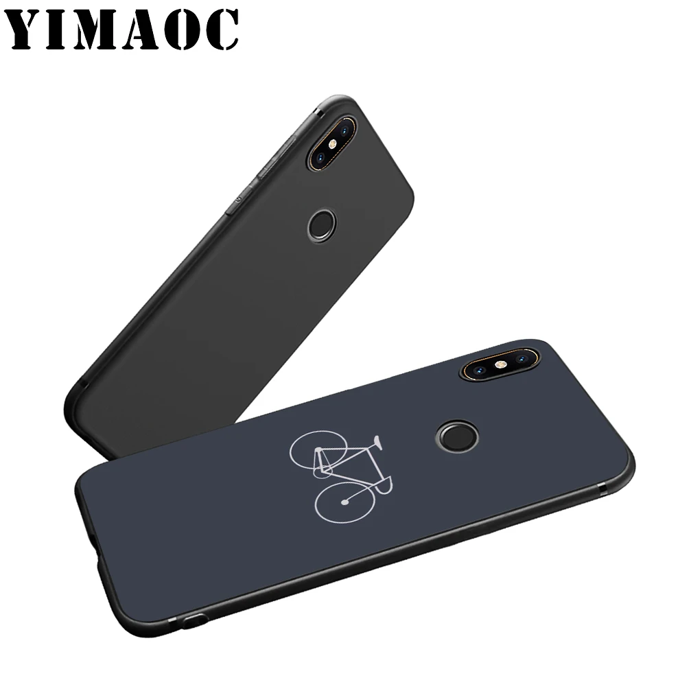 YIMAOC Bicycle Style Soft Silicone Case for Xiaomi Redmi Note 9 Mi 8 Se 7 6 6A A1 A2 4X 4A 5A 5 MAX 3 MiA1 |
