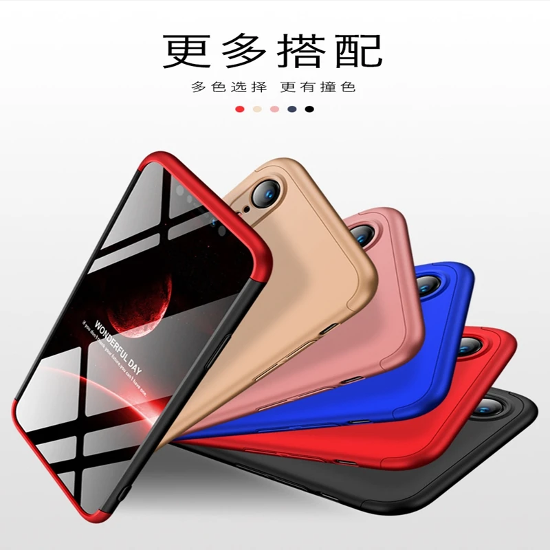 For iphone XR Armor Coque 360 Full Protection Case Luxury Hard PC 3 In 1 Back Cover |