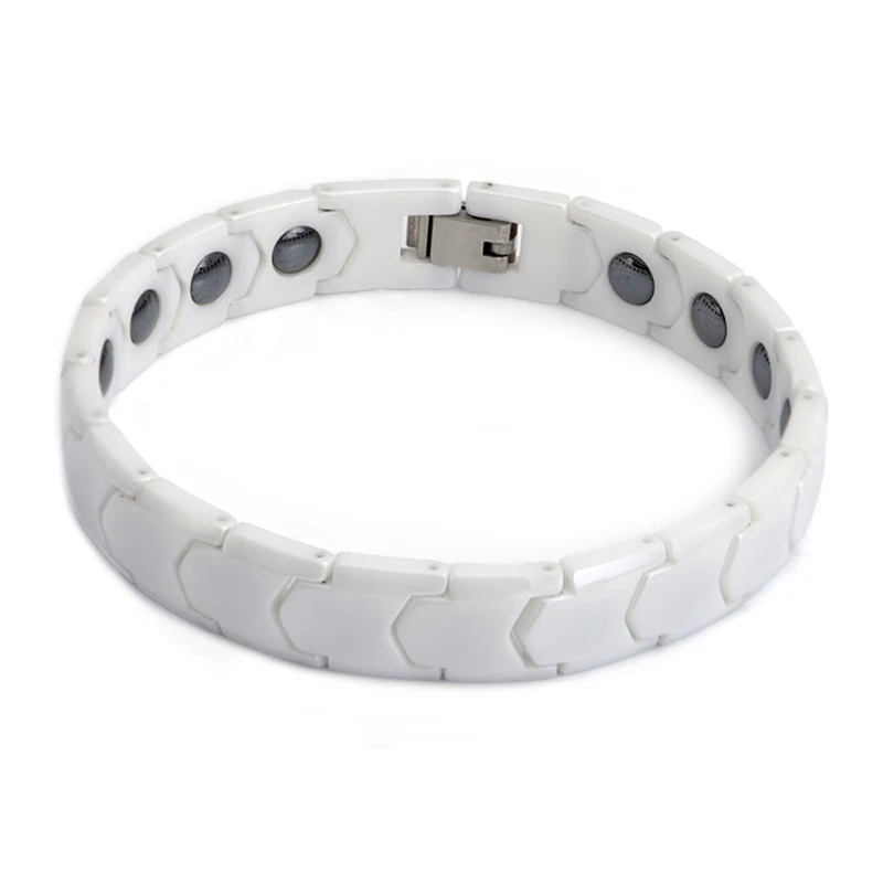 Женский браслет-шарма Healing Health магнитный белый керамический браслет с гематитом