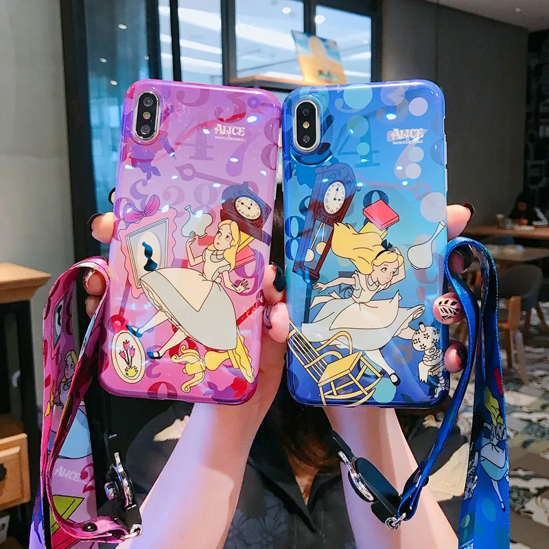 Модный подвесной Веревка на шею милый забавный чехол для телефона с изображением