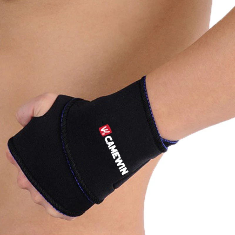 1 пара Регулируемая поддержка запястья черный шарнирный бандаж защита CAMEWIN
