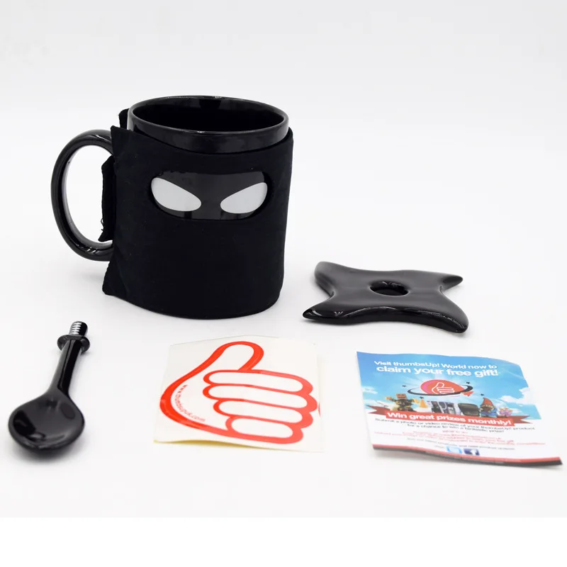 Новинка 2017 года assassinate кофеина тягу Ниндзя Кружка черная маска керамическая