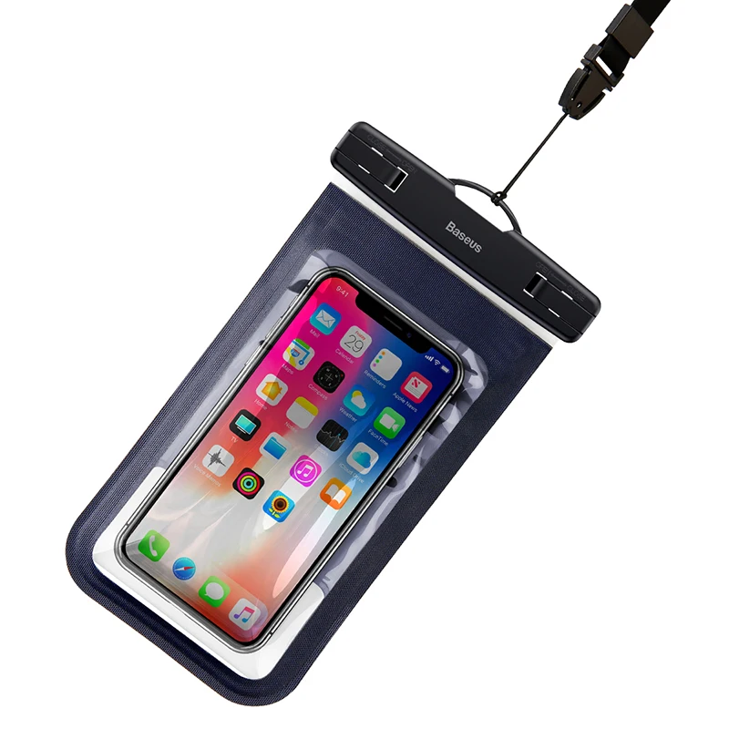 baseus 6 universal waterproof case for iphone x 6s holder for phone on hand porta celular para running bag on hand for phone free global shipping