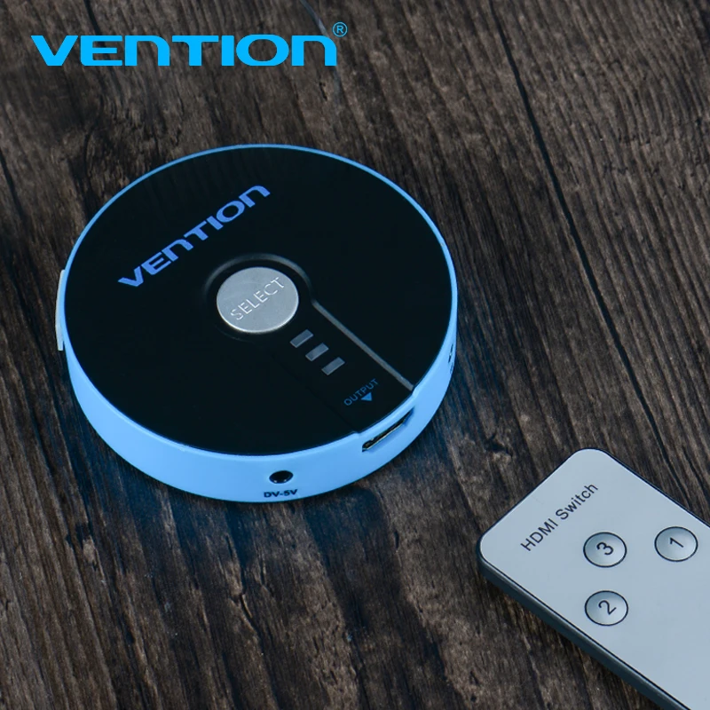 Vention HDMI переключатель 3x1 с пультом дистанционного Управление 4 К 3D 1080 P Switcher Splitter 3