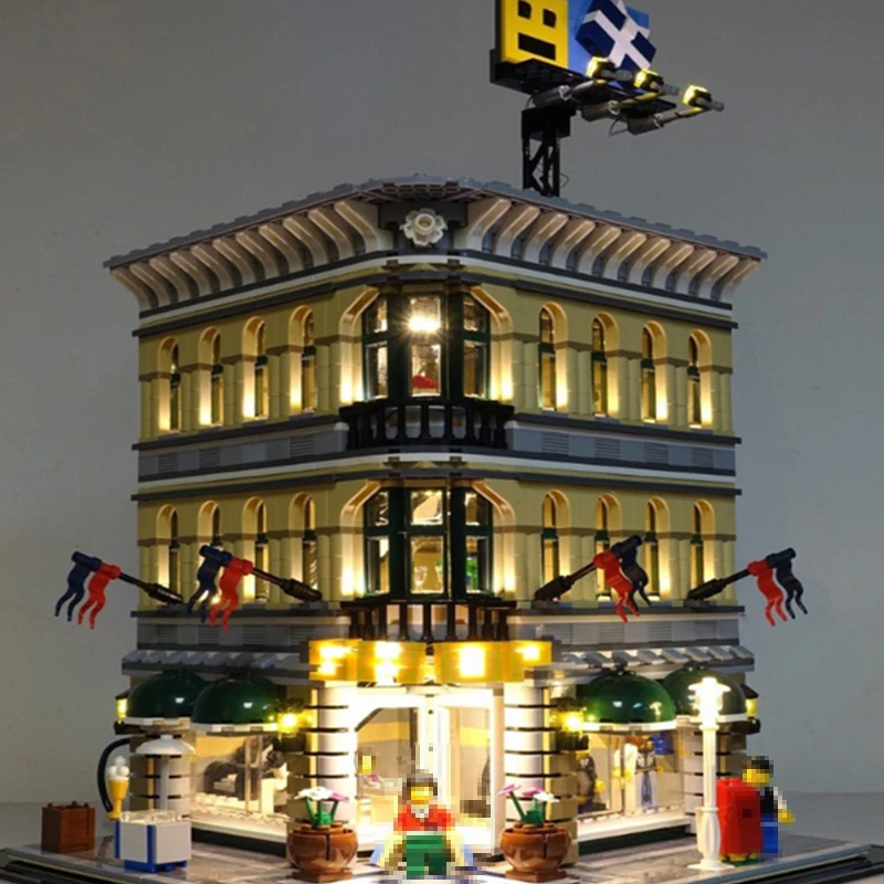 Свет набор для Lego 10211 Совместимость 15005 строительные блоки Grand Emporium игрушки детей