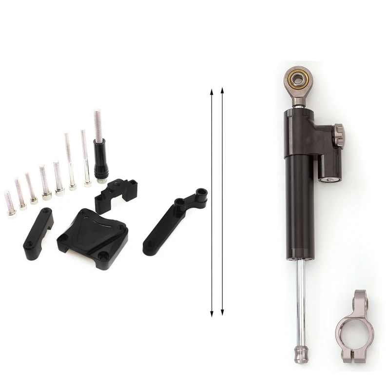 FXCNC Aluminum Steering Damper Stabilizer Mounting Safety Control + Brackets kit for Kawasaki EX300 NINJA300 2013-2016 2014 2015 |