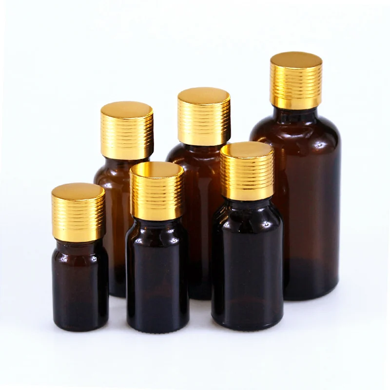 50 шт./лот 5ml10ml15ml портативный Янтарный стеклянный флаконы капельницы флаконы для эфирных масел с отверстием редуктор и крышка проба бутылки