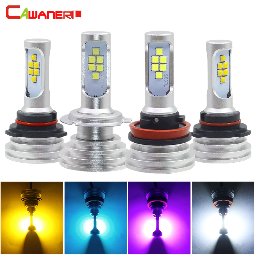 Cawanerl 2X9005 HB3 9006 HB4 H8 H9 H11 H7 светодиодный противотуманный светильник 80 Вт 4000лм каждый