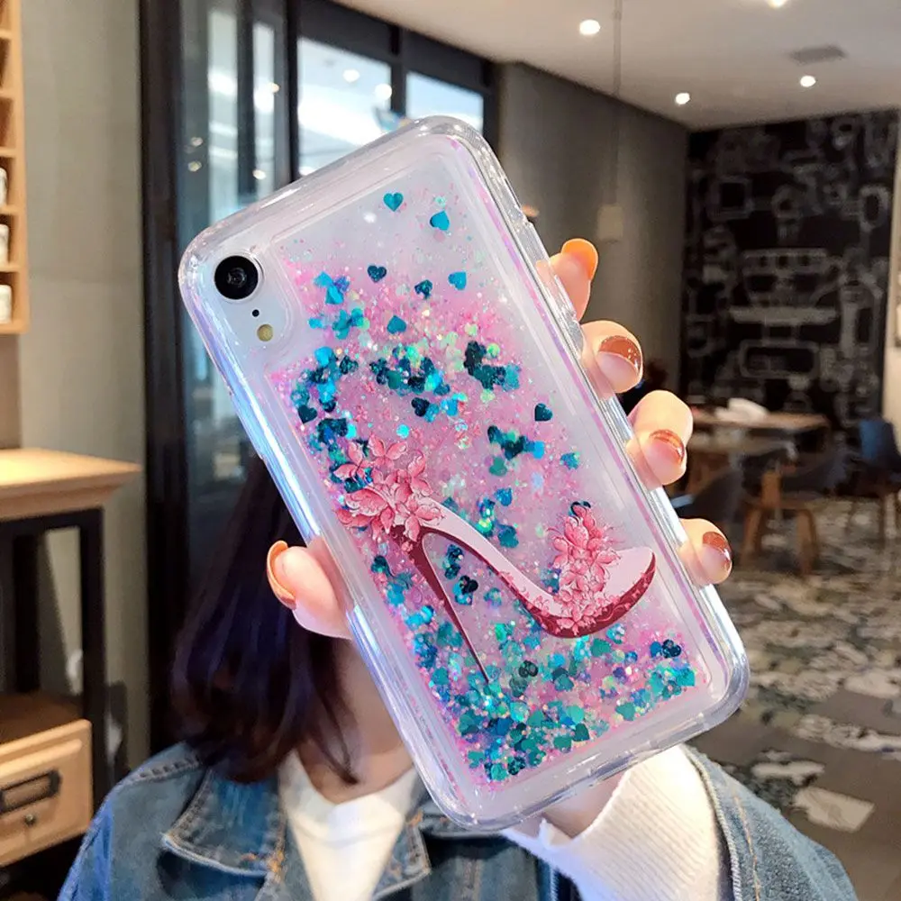 KISSCASE Cute Quicksand Liquid Phone Case For iPhone X XR XS MAX Dynamic Cases 7 8 6 6s Plus Back Cover Funda |