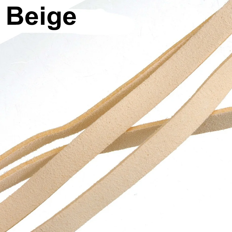 10mm beige Кожаный шнуры брелок Рождественский Плетеный ручной работы сделай сам имитирующий ПУ 10 мм широкий плоский двойной замши конфеты цвет ювелирных изделий 10 м - Цвет: 10mm beige