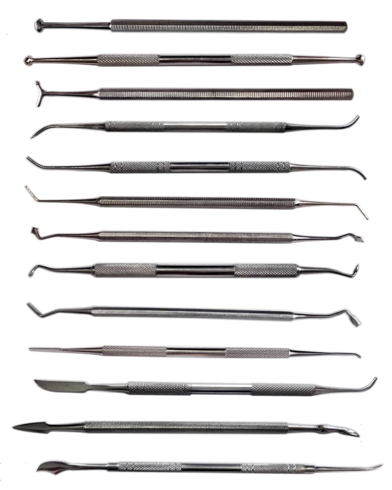 1 Шт. Резьба Инструменты Зубы Модели Из Нержавеющей Стали Серебряные