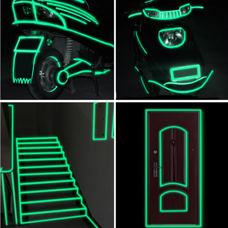 800 см Светоотражающая наклейка для велосипеда лента самоклеящаяся светится в
