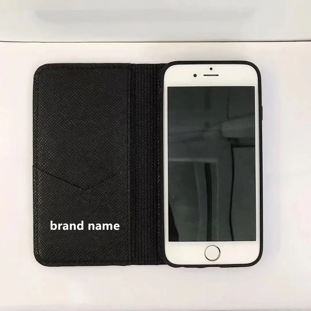 with logo trend fashion luxury monogram leather wallet case flip phone cover for iPhone 6 7 8 Plus X XS for iPhone XR XSMAX case