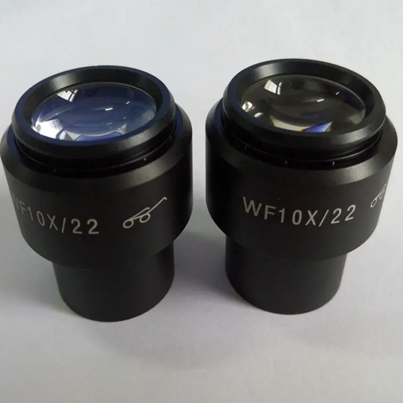 2 шт. WF10X 22 мм широкополый высокий глаз точечный микроскоп окуляр объектив высокая
