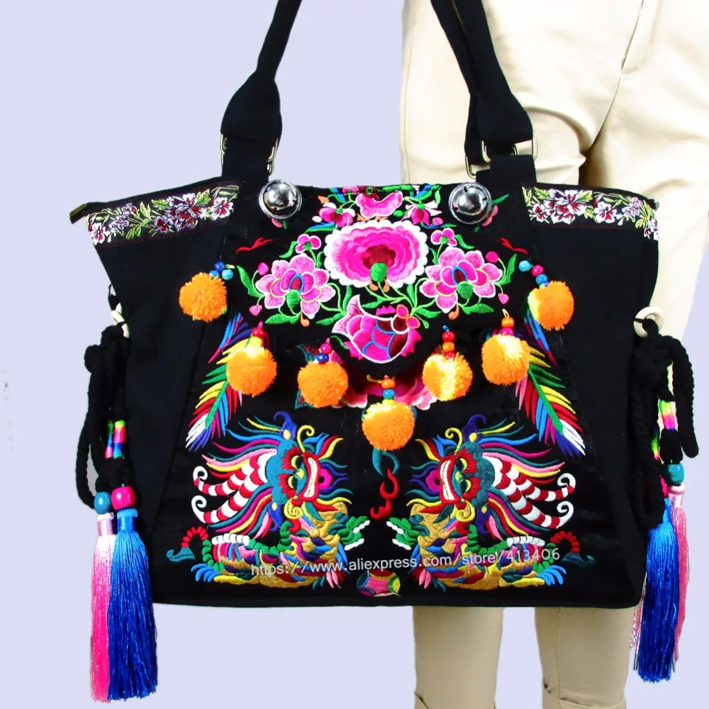 2 Применение хмонг Винтаж этнический Племенной тайский в богемном стиле сумка
