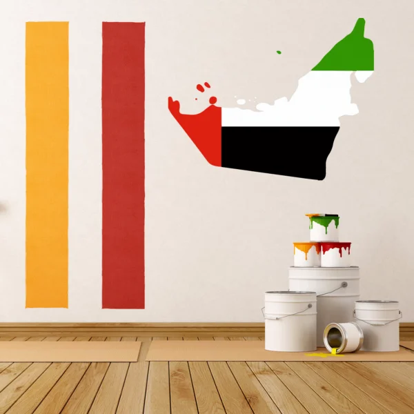 

Flag Map of The United Arab Emirates Wall Vinyl Blackboard Sticker Custom Home Decor Wedding PVC Wallpaper Fashion Design