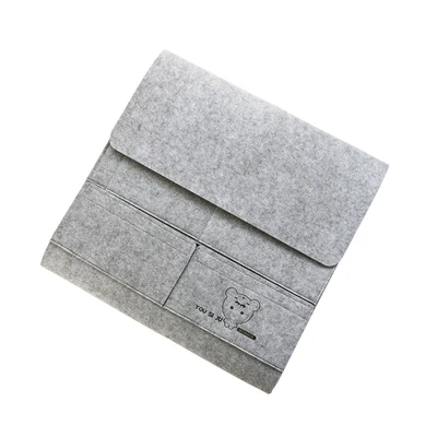 Gray Medium Войлочная корзина для хранения в спальню, сумка для хранения журналов, коробка для салфеток, на стену, на пульте дистанционного управления, для телефона, для ключей, отделочные карманные корзины - Цвет: Gray Medium