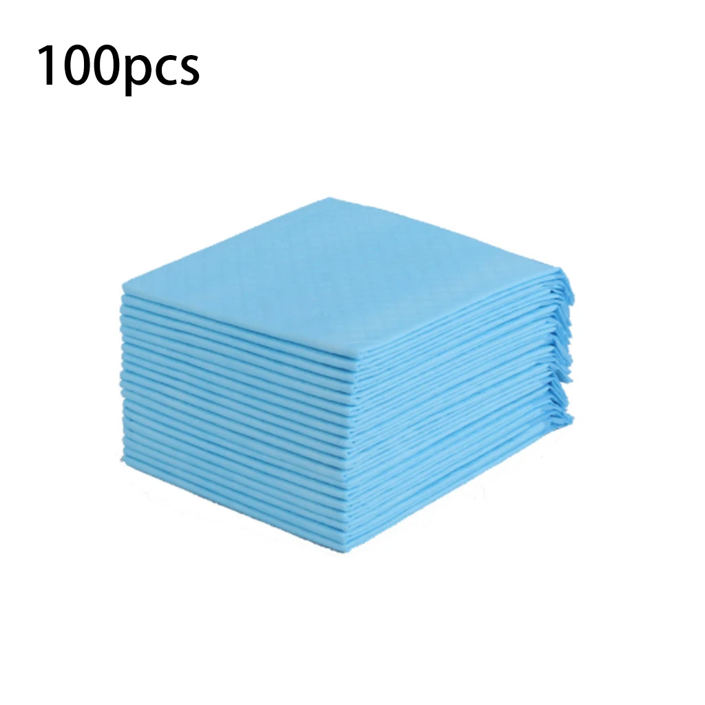 100pcs Подгузник для домашних животных супер абсорбирующий тренировочный поддон для туалета подгузник мягкий одноразовый Антибактериальный щенок собака подгузники для собак Чистка домашних животных - Цвет: 100pcs