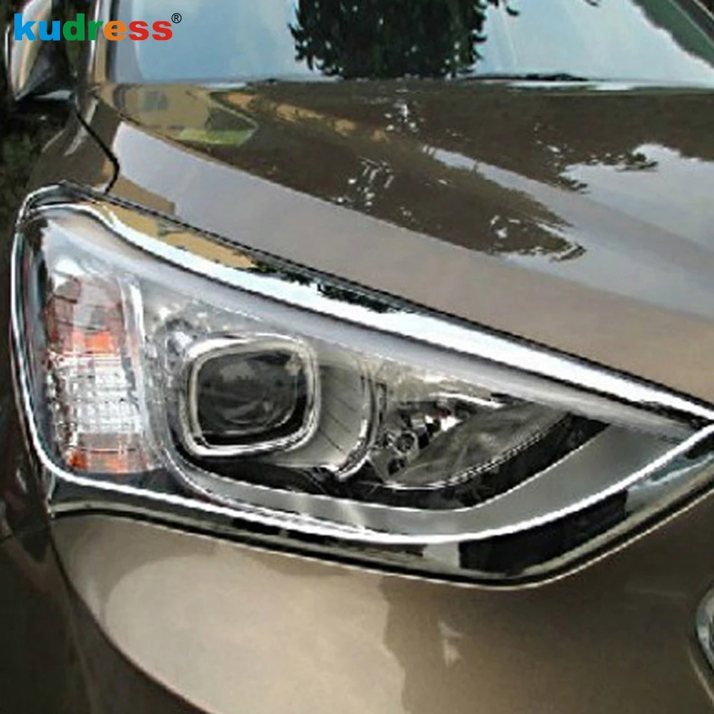 2 шт. Хромированная передняя фара для хэтчбека Hyundai Santa Fe ix45 2013 2014 2015|hood mould|hood trimhood