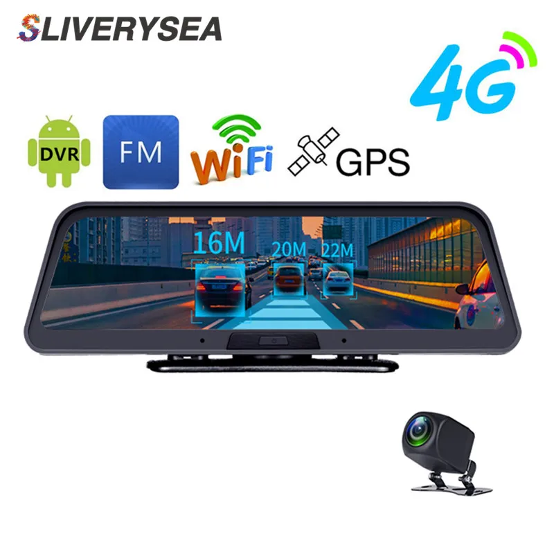 Автомобильный видеорегистратор SLIVERYSEA 4G ADAS 1" Android 5,1 gps навигатор регистратор видео видеорегистратор с двумя камерами s зеркало