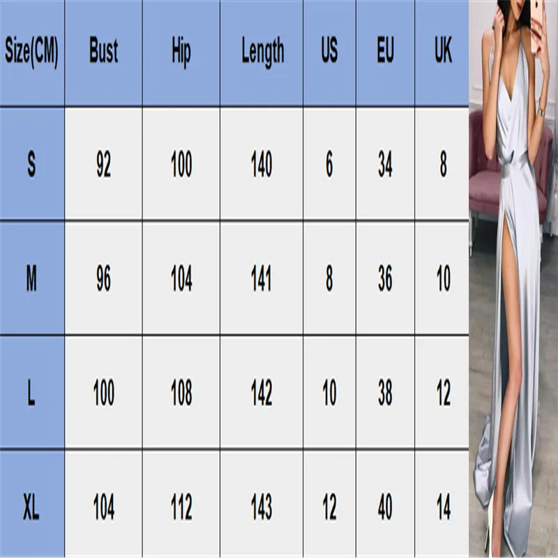 Женское Летнее шелковое платье с высоким разрезом и v-образным вырезом на