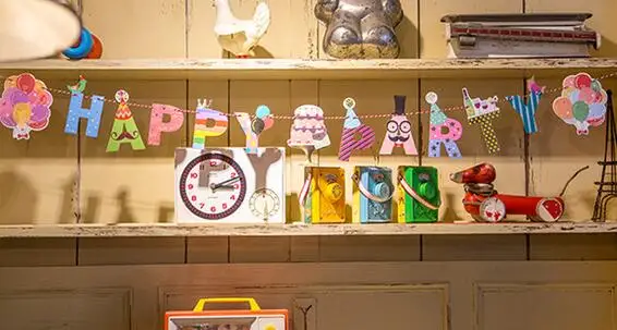 Яркий бумажный флаг с надписью Happy вечерние Декоративный баннер флажки для дня