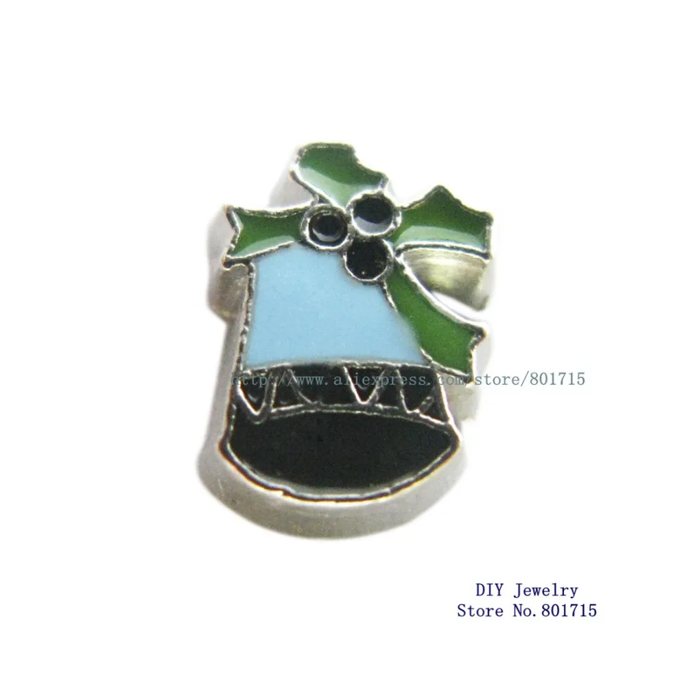 Плавающий Медальон живые амулеты 10 шт Рождественский колокольчик Для плавающего