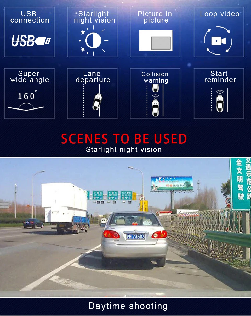 AOSHIKE ADAS Мини Авто USB камера для Android автомобиля HD 140 градусов вождения рекордер звездный свет ночного видения автомобиля камера TF