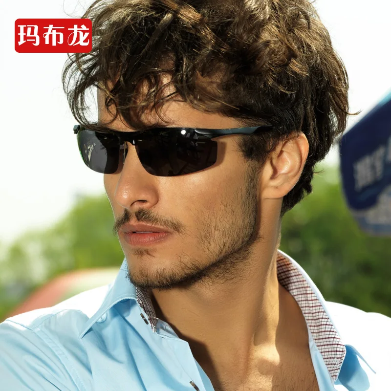 Роскошные поляризованные солнцезащитные очки из алюминиевого сплава с очень