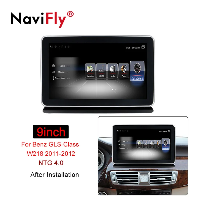 Navifly 9 дюймов HD экран Android автомобильный медиаплеер gps для Mercedes Benz CLS Class W218 2011 2013 с 4G