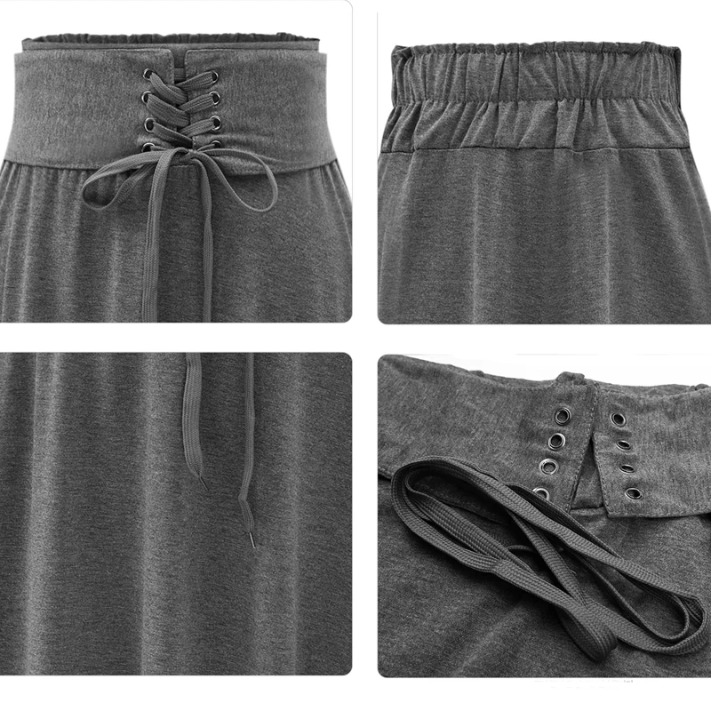 Женская офисная юбка в стиле бохо зимняя длинная Плиссированная средней длины с