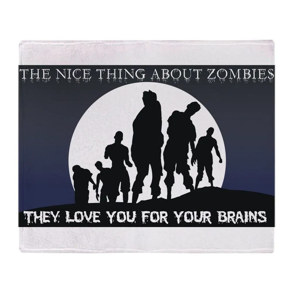 Персонализированные зомби любовь пледы одеяло мягкий флис покрывало над диван