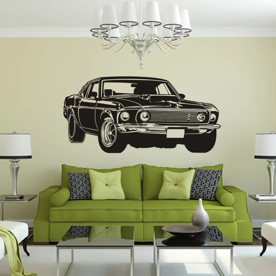 Классические настенные стикеры Shelby GT Ford Mustang Muscle Racing Car виниловые наклейки для
