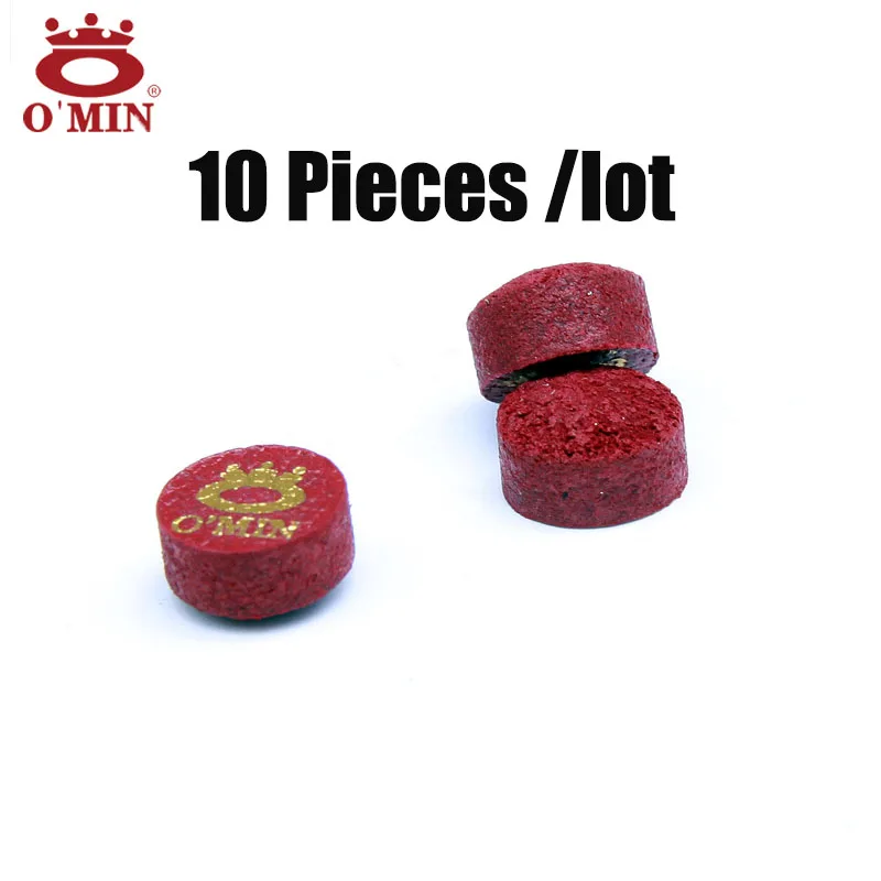 10 Pcs/lot Snooker Billiard Accessories Omin Red Cues Tip 10mm China 2016 | Спорт и развлечения