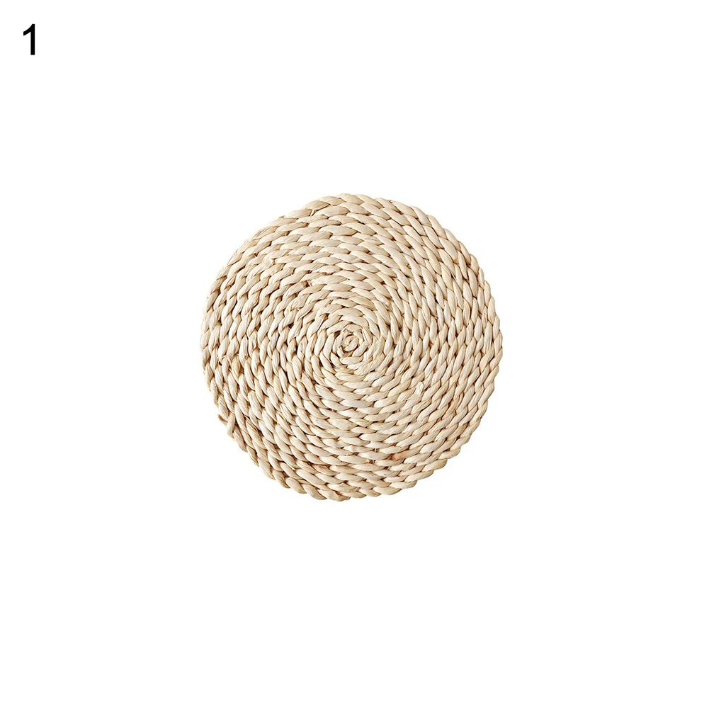 Rattan Weave Insulation Placemat Round Oval Placemat Dining Table Heat Insulation Mat Kitchen Decor