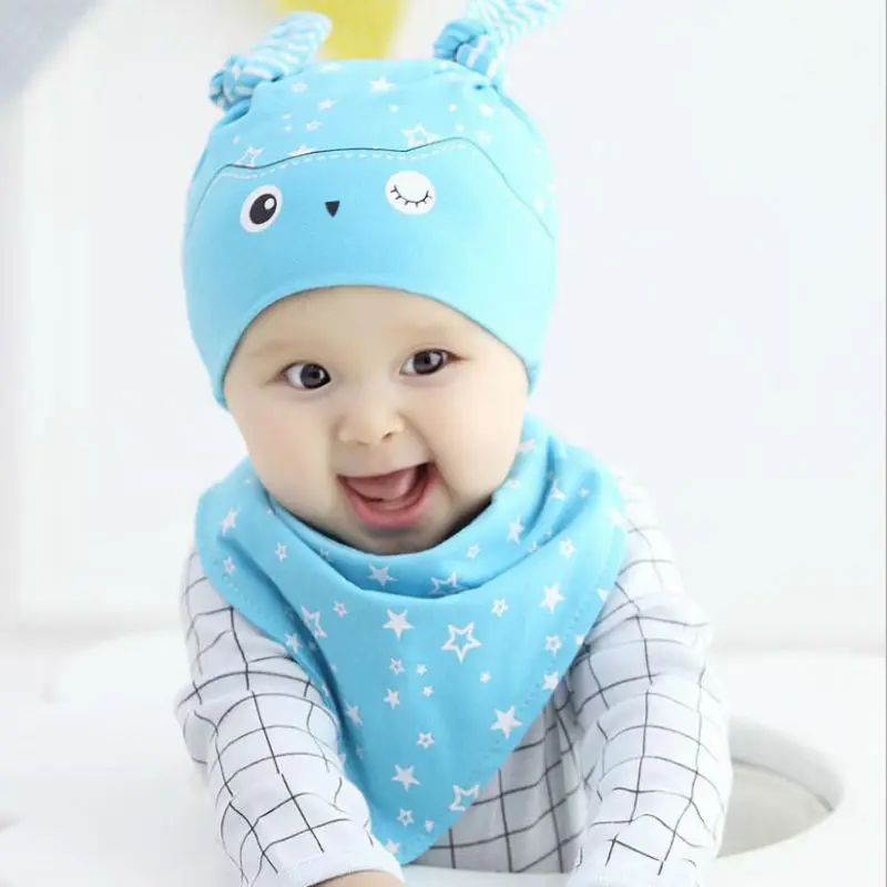 1 комплект шапки для новорожденных нагрудники маленьких мальчиков и девочек