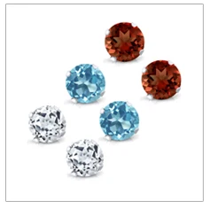 GemStoneKing 925 пробы серебряные Висячие серьги для женщин с натуральным голубым топазом и фиолетовым и зеленым аметистом
