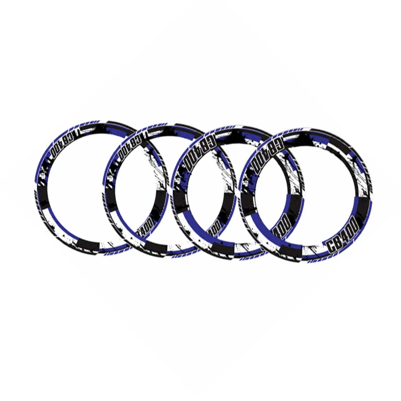 4 X Thick Edge Outer Rim Sticker Stripe Wheel Decals Fit all HONDA CB400 | Автомобили и мотоциклы
