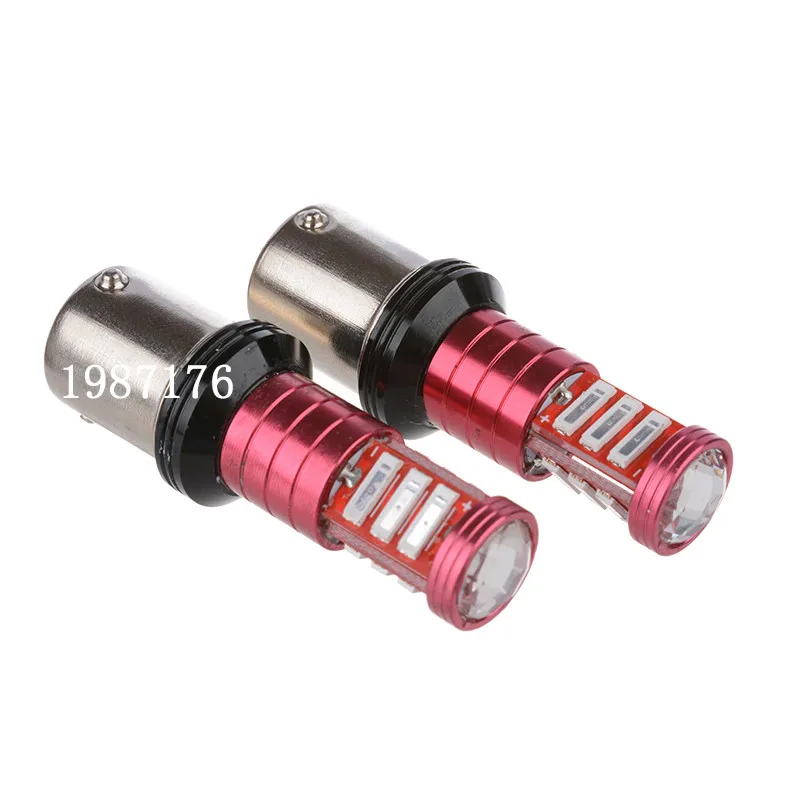 1 шт. авто светодиодный BAY15D P21/5 Вт 1157 BAZ15D P21/4 W BAW15D PR21/5 Вт 7020 11 SMD белый красный 12 V автомобиль стоп/поворот/лампа заднего фонаря