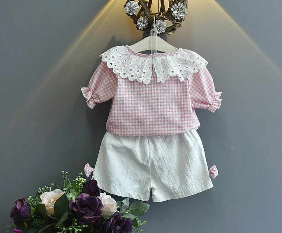 Pudcoco/Новый Модный комплект одежды для маленьких девочек блузка с цветочным