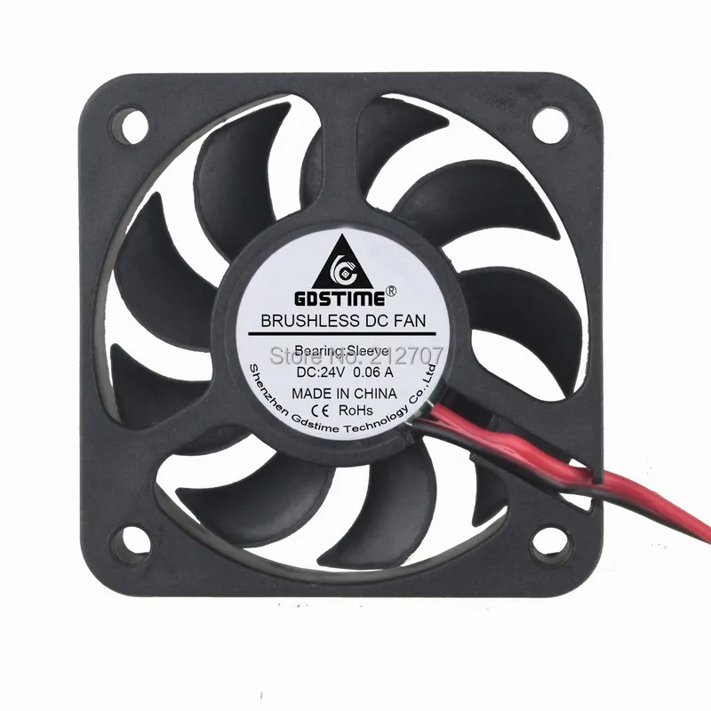 

1 Piece Gdstime DC 24V 2Pin 5010 50X50X12mm 5cm 50mm Mini Cooling Cooler Fan 9 Blades