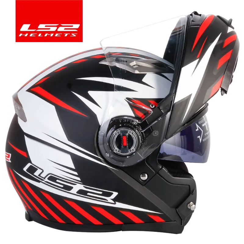 3 LS2 FF370 moto rcycle шлем двойной объектив Внутренний солнцезащитный козырек шлем moto LS2 откидной модульный гоночный шлем ECE Сертификация - Цвет: 3