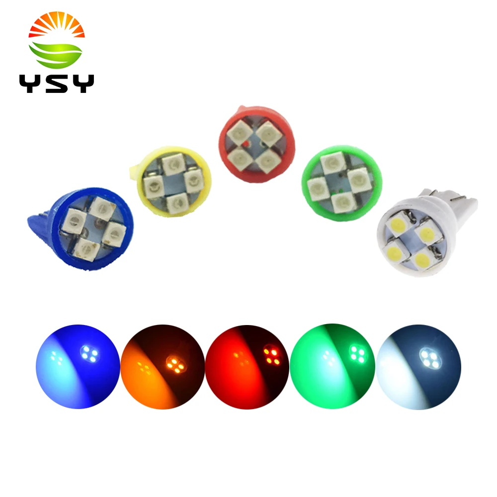 YSY 100 шт. высокое качество T10 194 168 1210 4 SMD светодиодные лампы высокой мощности Белые
