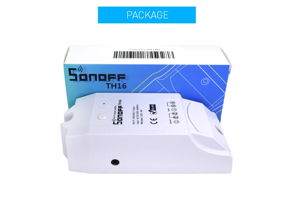 Sonoff TH16 Wi-Fi переключатель релейный модуль для умного дома Автоматизация поддержка температуры и влажности сенсор пульт дистанционного управления