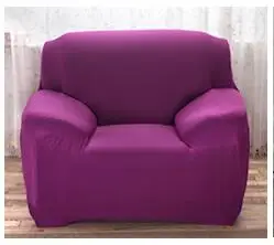candy purple Одноцветный чехол для дивана в форме L, угловой чехол для дивана, секционный чехол для дивана, декор для гостиной, растягивающееся эластичное полотенце для дивана - Цвет: candy purple