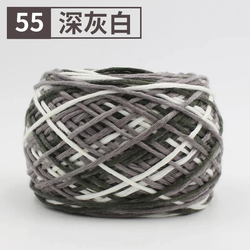 55 dark grey white 400 г/лот натуральная Мериносовая Шерсть Толстые пряжи войлочная шерсть-ровинг мягкая пряжа для прядения ручного вязания пряжа зима теплая свободная игла - Цвет: 55 dark grey white