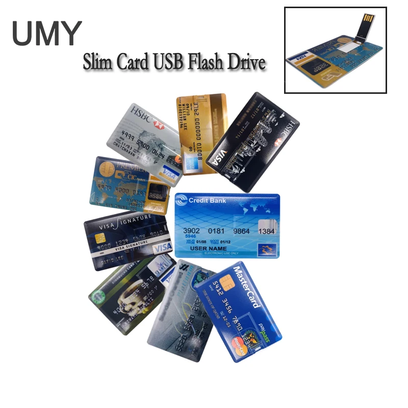 USB флеш накопитель водонепроницаемый супер тонкий для кредитных карт 4 ГБ 8 16 32 64