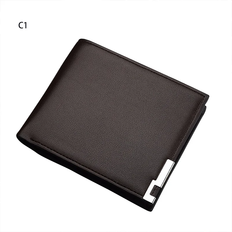 SLD81-C1 Новые сумки мужской кожаный кошелек мужской модный двойной мужской короткий кошелек для карт кошелек из искусственной кожи для мужчин держатель для карт кошельки для монет - Цвет: SLD81-C1