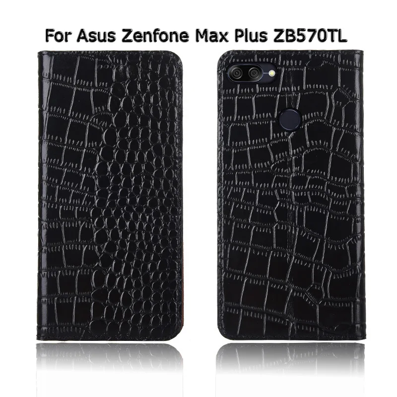 Крокодиловая текстура чехол для телефона чехол для Asus Zenfone Max ZB555KL ZC550KL Plus ZB570TL Натуральная кожа флип Стенд чехол для телефона сумка